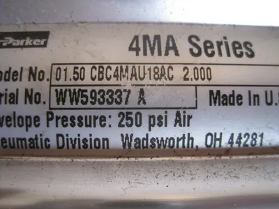 USED PARKER 01.50 CBC4MAU18AC 2.000 CYLINDER 0150CBC4MAU18AC2000