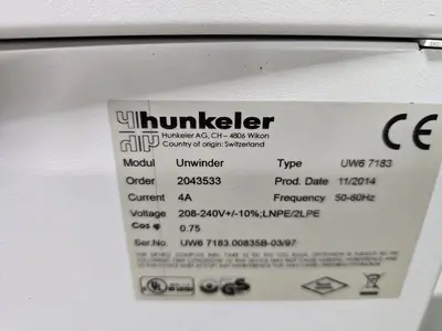 USED 2015 HUNKELER ROLL TO SHEET 22” WIDE CONVERSION LINE