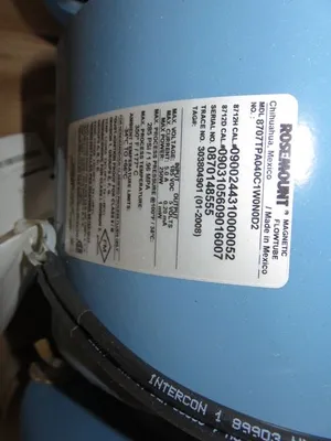 ROSEMOUNT MAGNETIC FLOWTUBE MODEL 8707TPA040C1W0N0D2, SIZE 4"