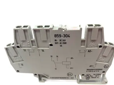 Used WAGO Relay Terminal Module 1-Changeover Contact, Red Indicator Relays & Switches Michigan US | Maverick Industrial Sales #1396976