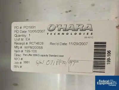 USED O-Hara O-Hara Pan Lifter, Item# 199-106
