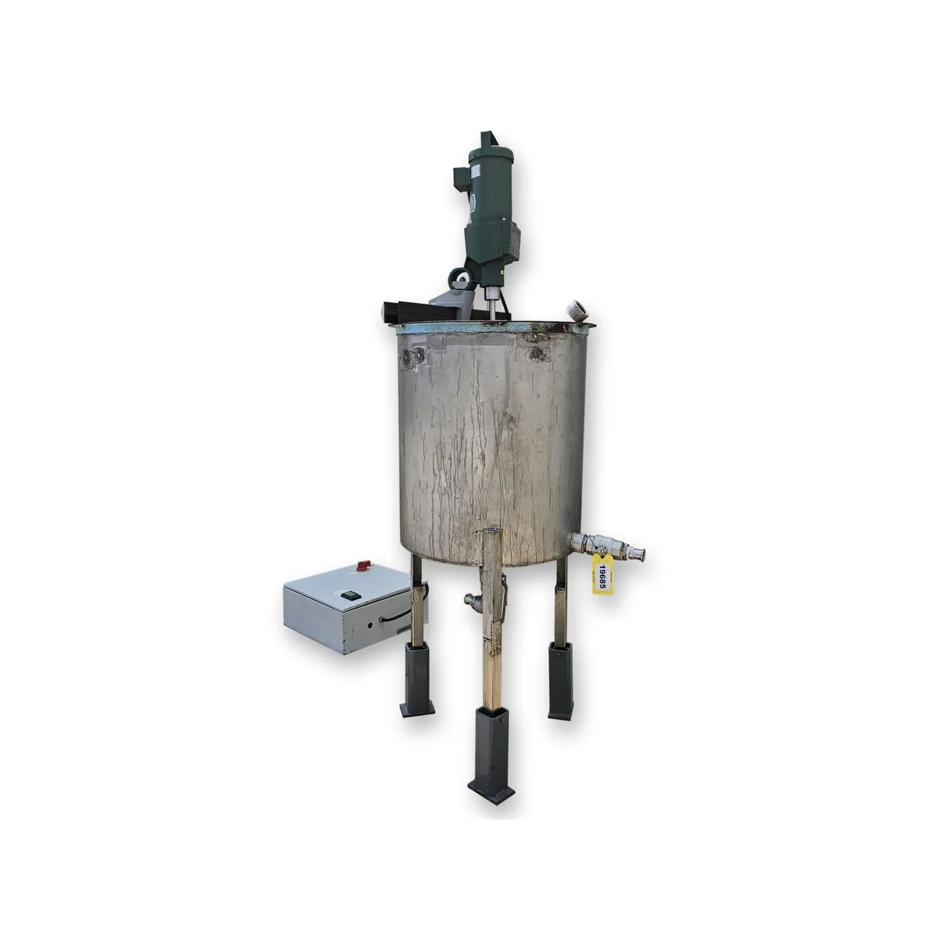 Used 90 Gallon Stainless Steel Vertical Mix Tank