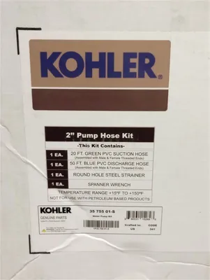 Kohler 35 755 01-S 2" Pump Hose Kit Suction Discharge & Strainer WP20