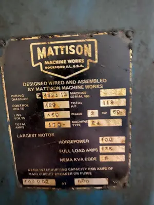 48" Mattison Rotary Surface Grinder