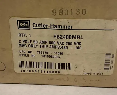 New | in-Stock WESTINGHOUSE FB2480MRL Miscellaneous Equipment (Electrical & Power) | Surplus Asset Holdings #1188214