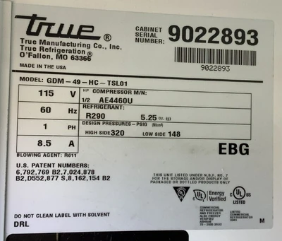 152-0210 True GDM-49 2 Door Glass Cooler