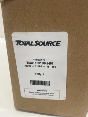 NEW TOTAL SOURCE TY5910649481 HORN 110DB 36-48V