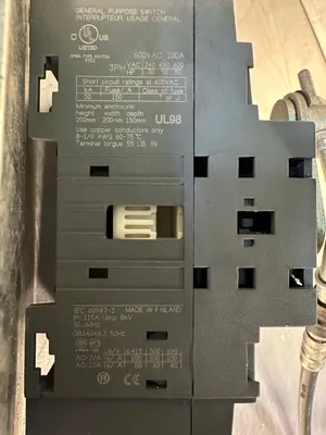 Abb OT100F3 600 Vac 100A with Cable and Handle (4E-3)