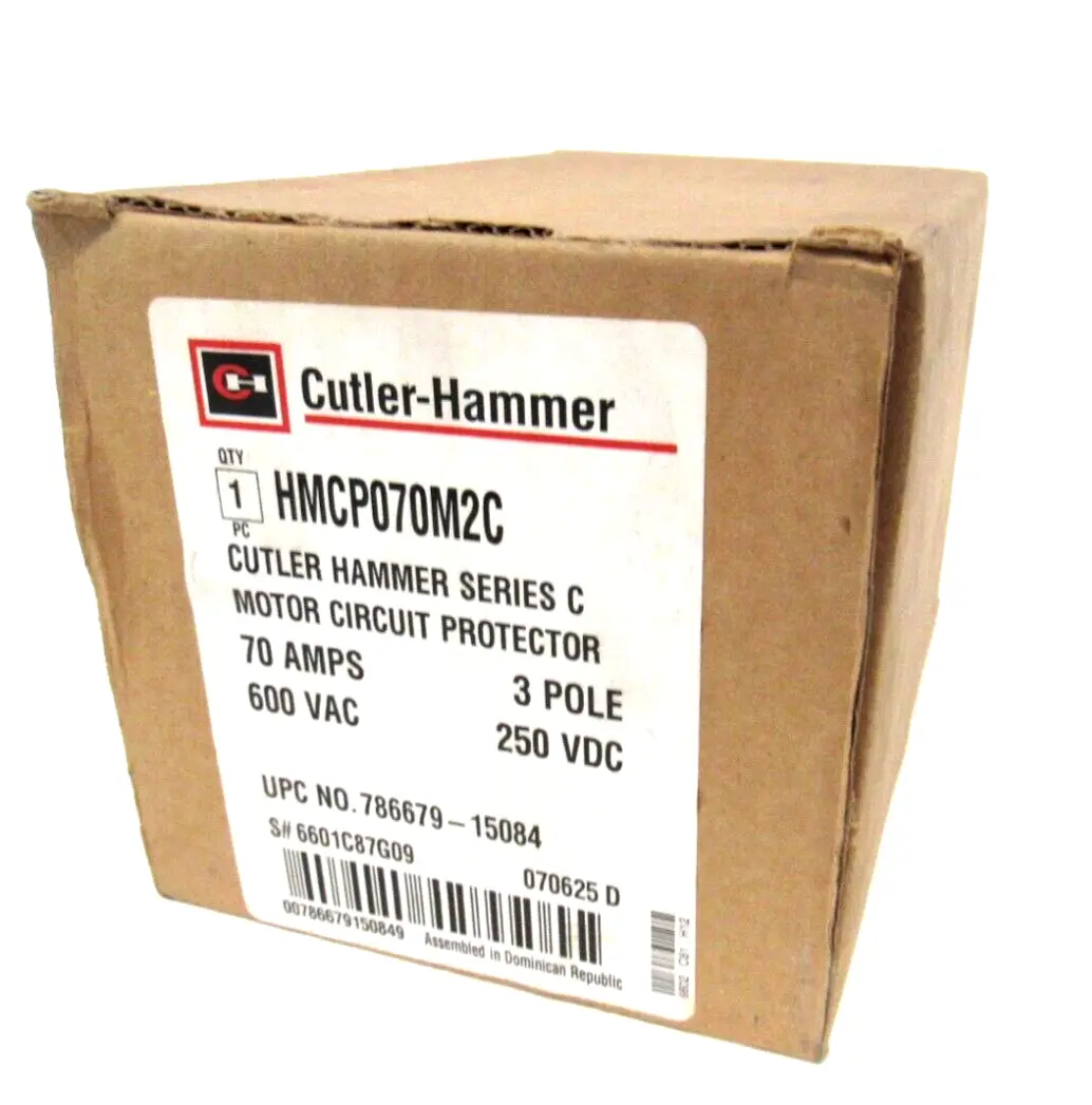 NEW CUTLER HAMMER HMCP070M2C CIRCUIT BREAKER SER.C 3 POLE 70A