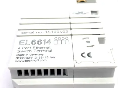 Used Beckhoff EtherCAT Terminal 4-Port Ethernet Switch Communication Interface PLC Ethernet Equipment Michigan US | Maverick Industrial Sales #1391755