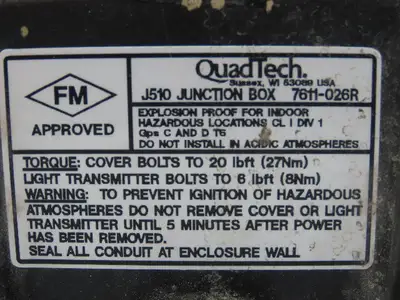 Press Tech J510 Printing Press Photo Eye Alignment Junction Box