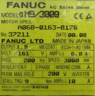 NEW FANUC A06B-0163-B176 SERVO MOTOR A06B0163B176