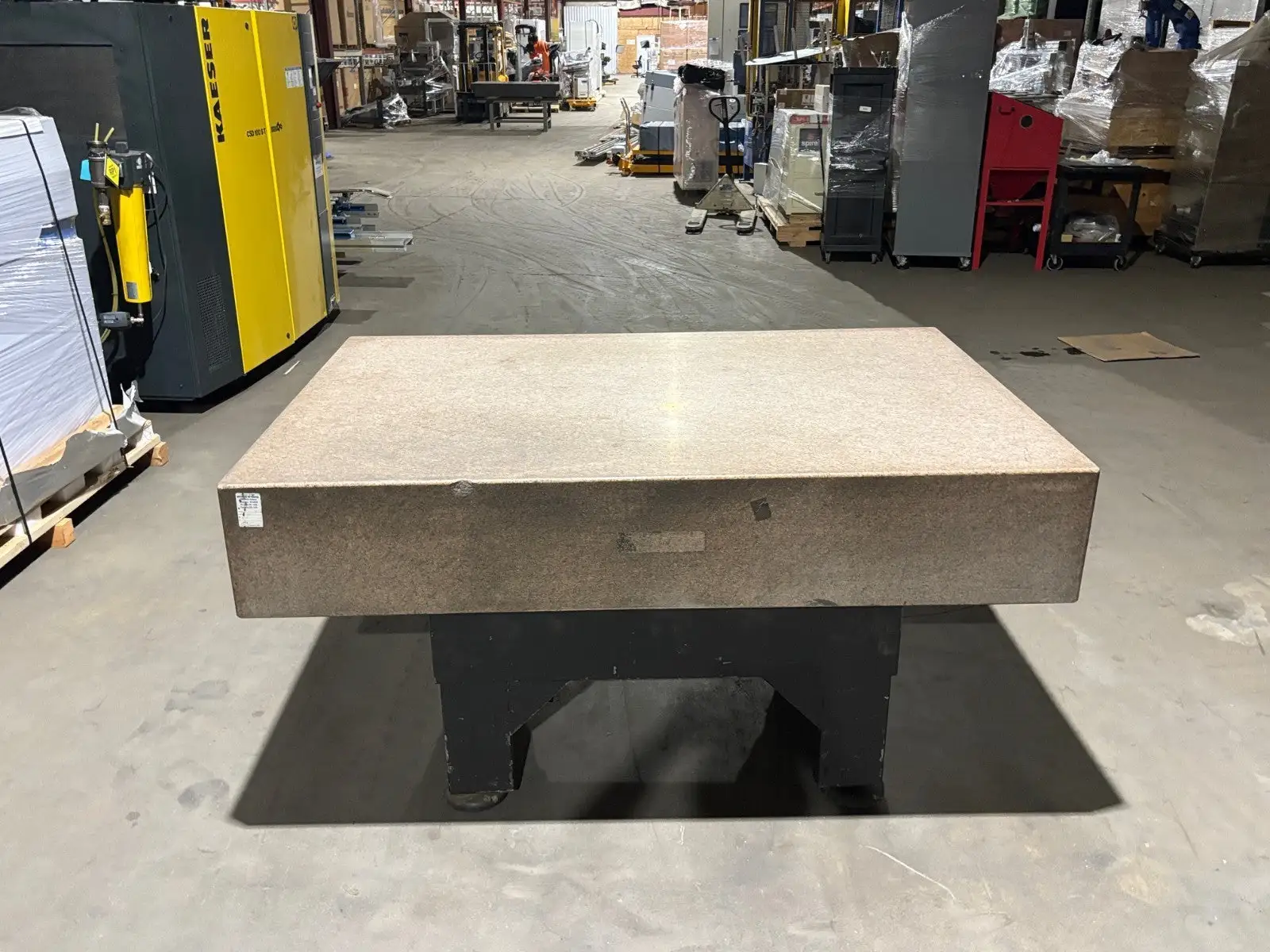 72x48x12 | Pink Granite Stone Inspection QC Table, 72" x 48" x 12" - Used