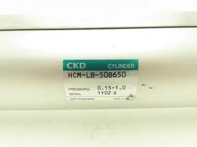 CKD HCM-LB-50B650 Pneumatic Air Cylinder 50mm Bore 650mm Stroke High Absorption
