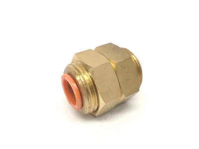 KQ2E13-00A | SMC  Bulkhead Union One-Touch Fitting 1/2" Tube Size LOT OF 5 - Used