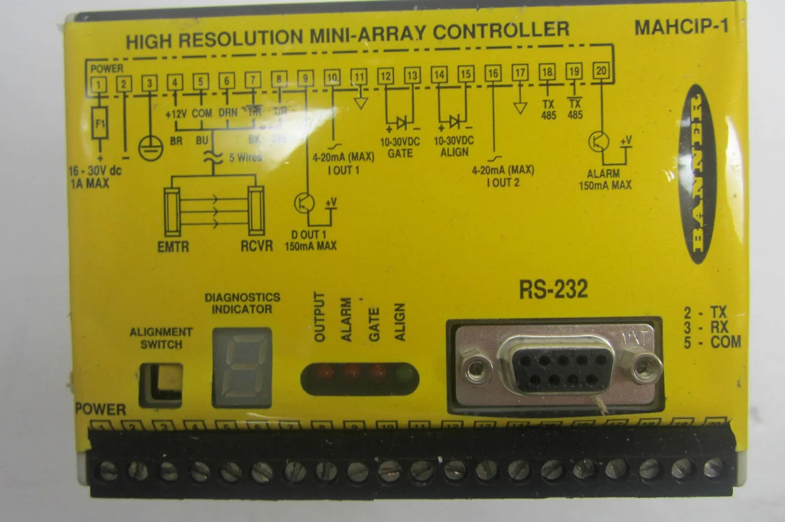 USED BANNER ENGINEERING MAHCIP-1 MINI ARRAY CONTROLLER MAHCIP1