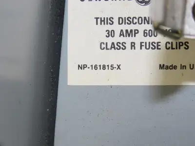 General Electric NP-161815-X Combination Motor Starter Fused 30 Amp 600VAC 10HP