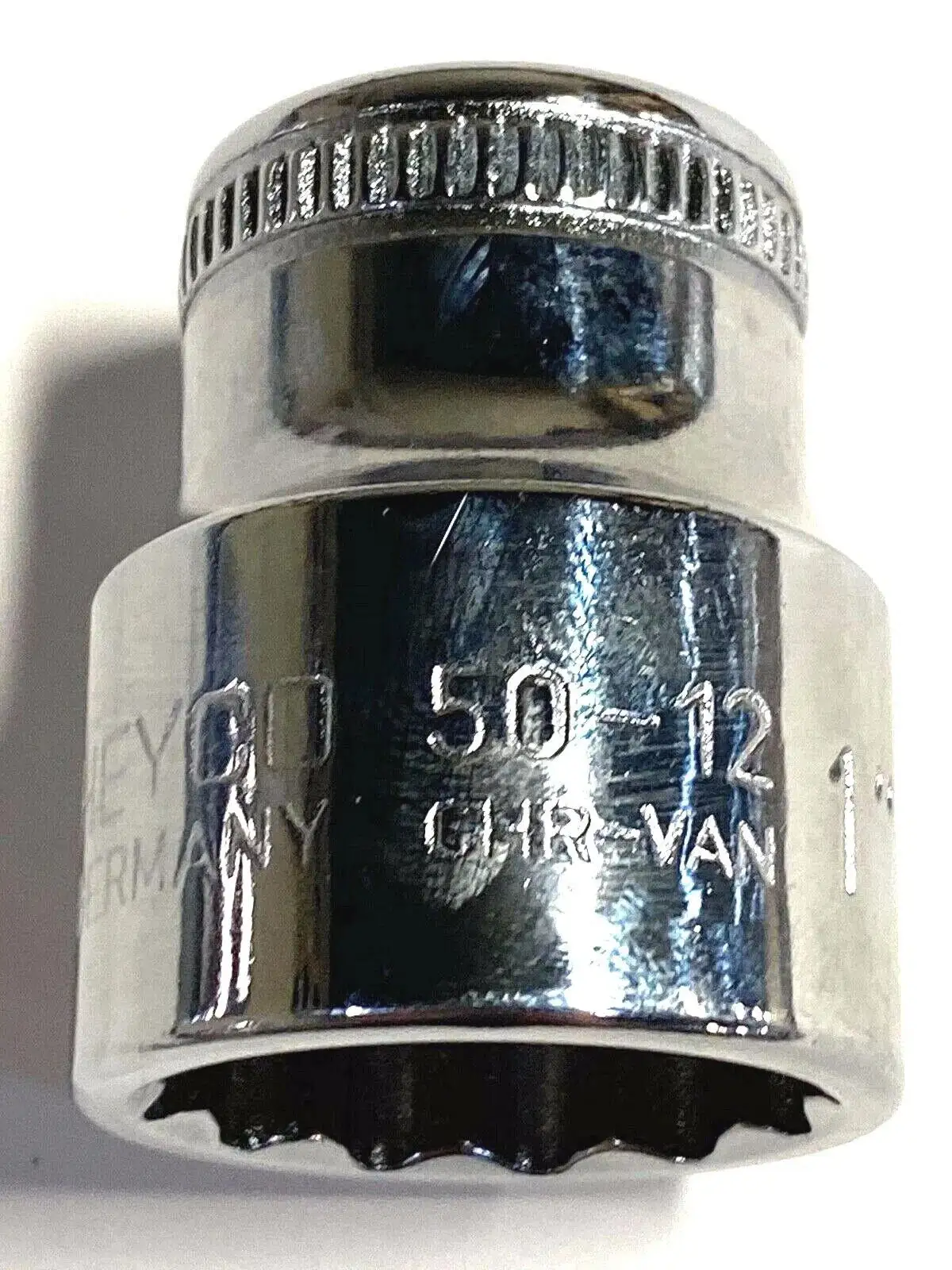 Heyco 1/2" Drive 1" Socket 12 Point Fully Polished Chrome Made In Germany