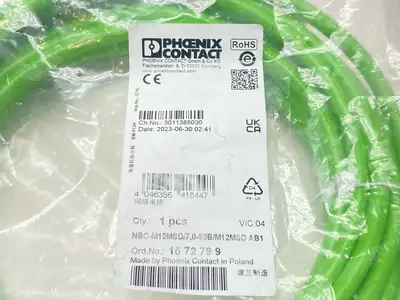 New | in-Stock Phoenix Contact Network Cable M12 4-Pin 7m 1572799 Cable & Wire Michigan US | Maverick Industrial Sales #1391229