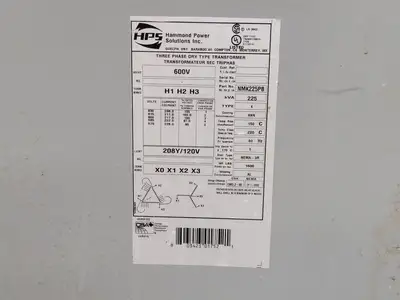 USED HAMMOND POWER SOLUTIONS INC. NMK225PB