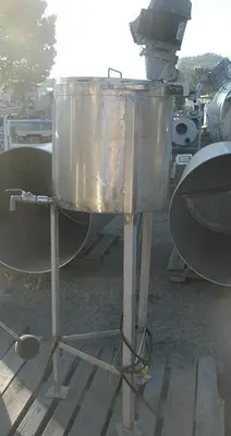 Tank, 15 Gallon, 316 Stainless Steel, 20" X 20", Agitated, FT/FB, #S734563