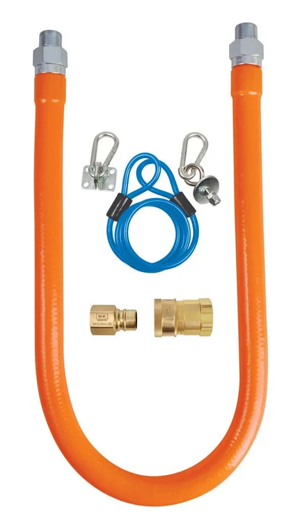 New | in-Stock BK-Resources New BK-Resources BKG-GHC-10048-SCK2 - 1" X 48" GAS HOSE CONNECTOR KIT #2 Food, Restaurant, & Bakery Parts & Accessories Illinois US | Falcon Restaurant Supply #1376747