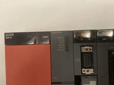USED MITSUBISHI Q61P-A1, Q02HCPU, QJ71C24N, QD75M1, QJ61BT11N, QX40, QY50, QY81P