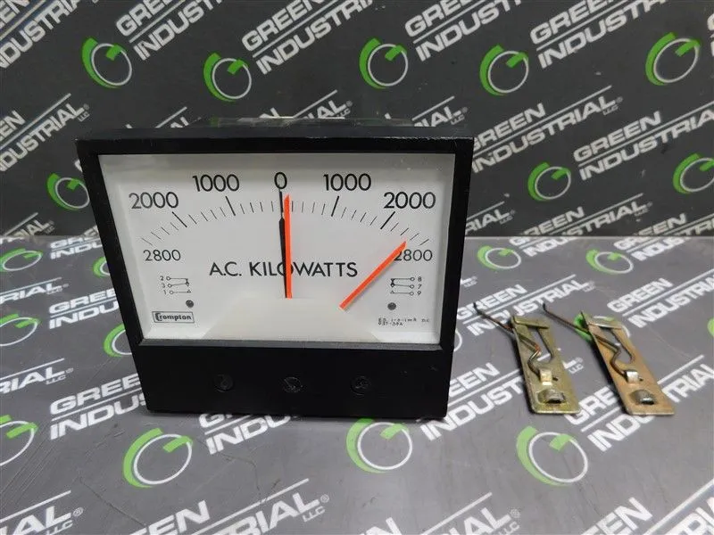 Crompton Instruments 037-302 AC Kilowatts Panel Meter 2800-0-2800 Used