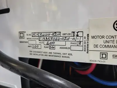 USED SQUARE D MODEL 6