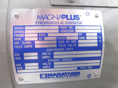 Used HORLICK 282PDL1503 Generators Ohio US | Equipment Recovery Corp. #1330536