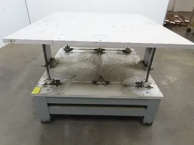 1" Aluminum Top  Steel Base Work Bench Table 43"x45" x 18-30"Adjustable Height