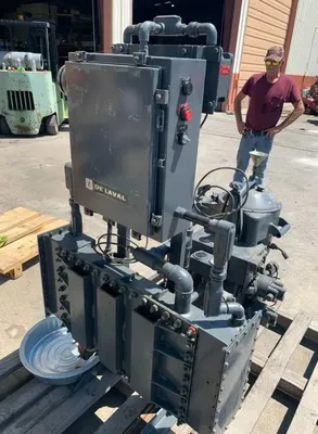 De Laval Unimatic model 65-25 oil purifier skid, SS.