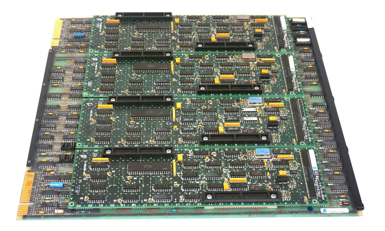 HONEYWELL 60130571-004 PC BOARD W/ FOUR 2-085155-001 BOARDS, BF4MDC