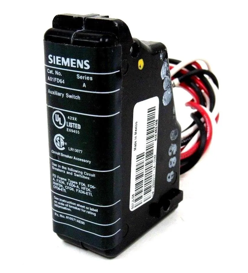 USED SIEMENS A01FD64 AUXILIARY SWITCH SERIES A