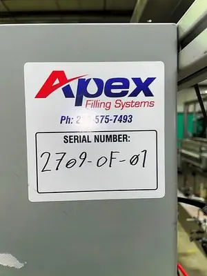 USED APEX FILLING SYSTEMS POF-12 12 SPOUT PRESSURE LIQUID FILLER