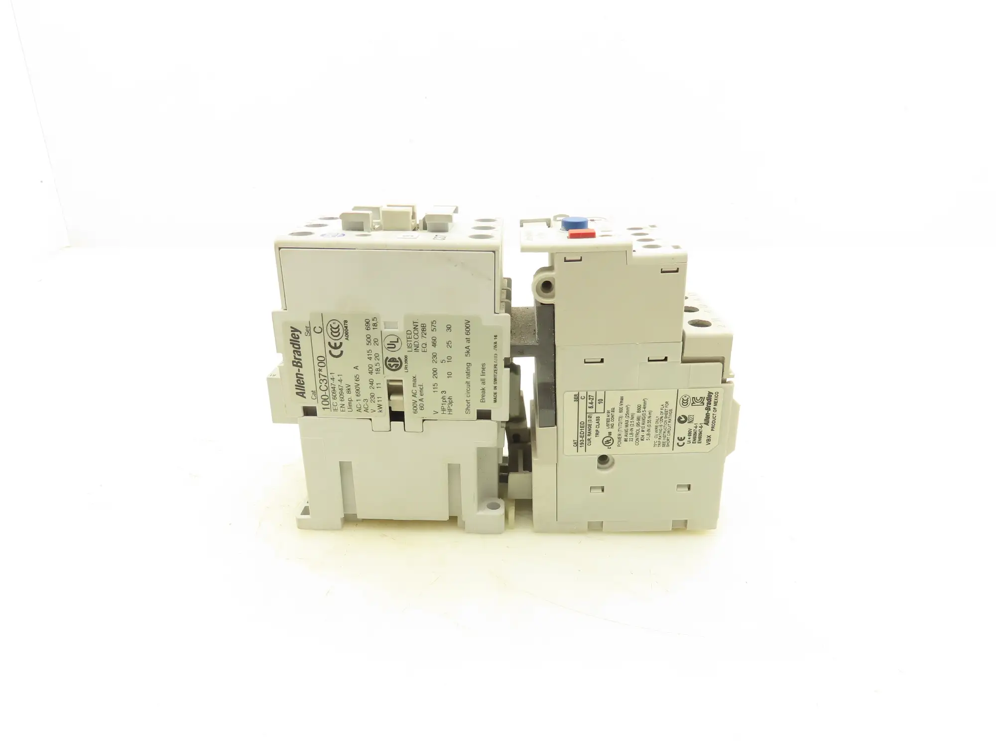 Allen Bradley 193-ED1ED Contactor Overload Relay 120V Coil