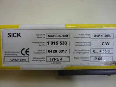 USED SICK OPTIC ELECTRONIC MGSE60-12B
