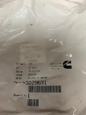 CUMMINS V Band Clamp PN: 3029631