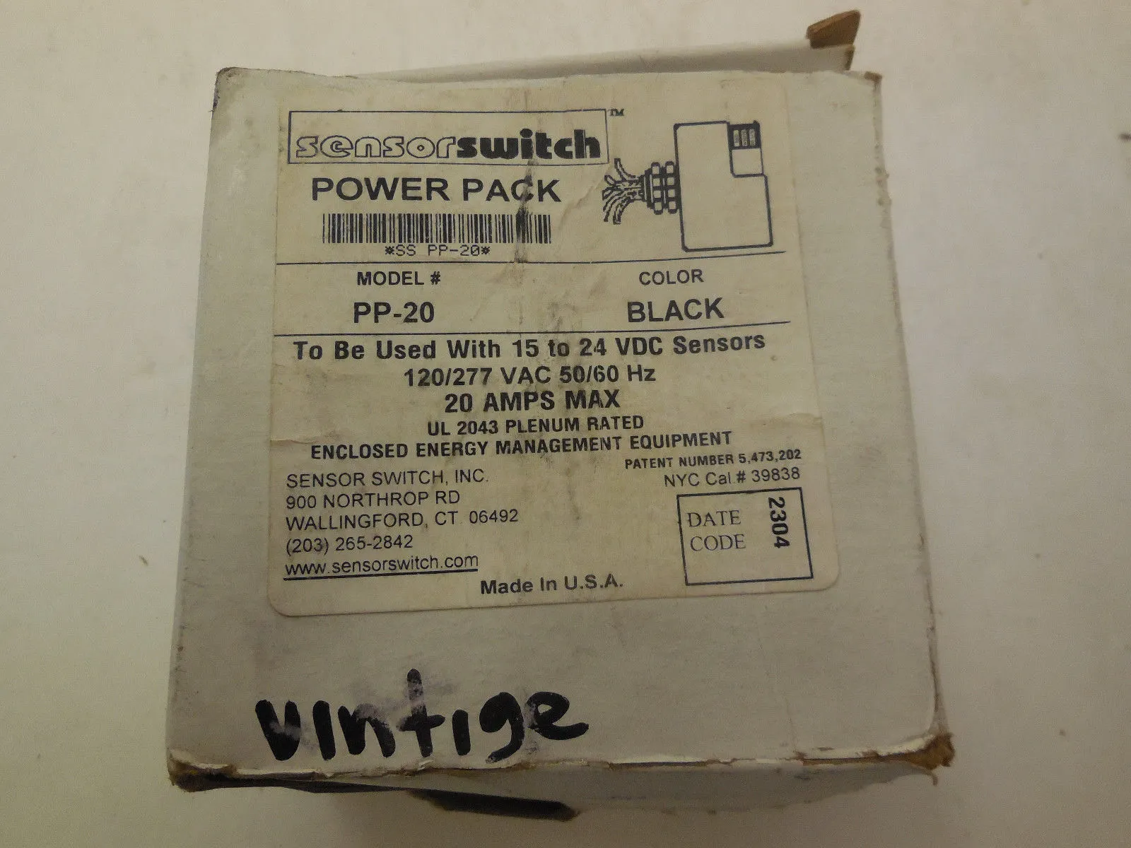 NEW SENSORSWITCH PP-20 POWER PACK PP20