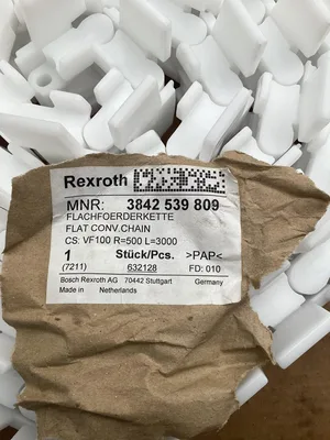 Bosch Rexroth Plastic Flat Conveyor Chain; Vari-Flo 10′ X 4″ -NIB