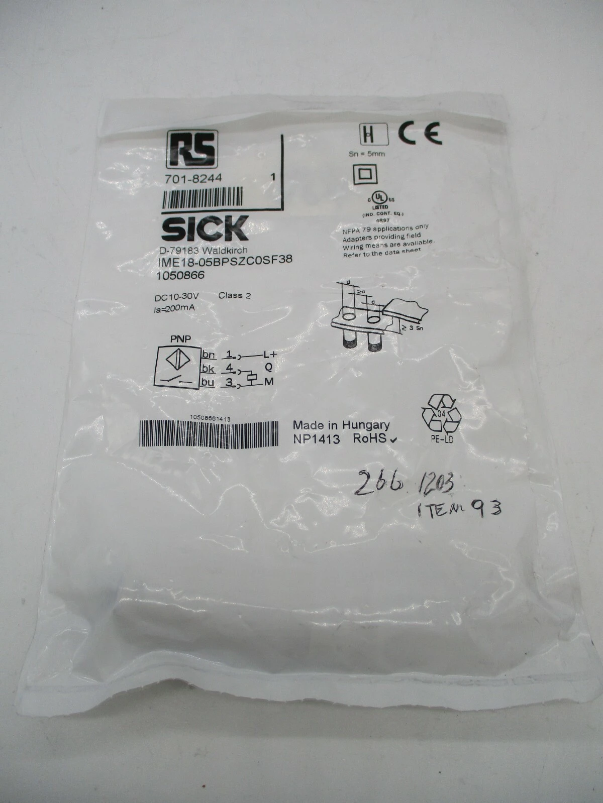 NEW SICK Sick IME18-05BPSZC0SF38