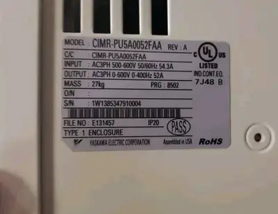 USED Yaskawa CIMR-PU5A0052FAA