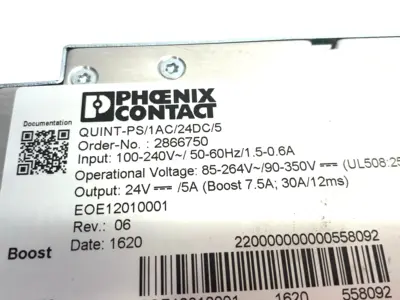 USED PHOENIX CONTACT PRIMARY SWITCHED POWER SUPPLY