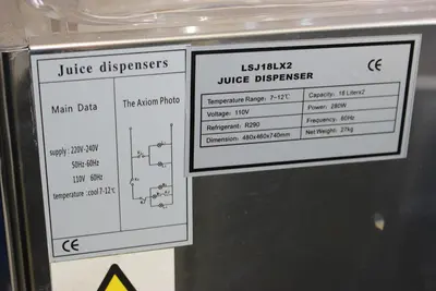Juice Dispenser Model: LSJ18X2 18L x 2 (Demo Model) - two flavors