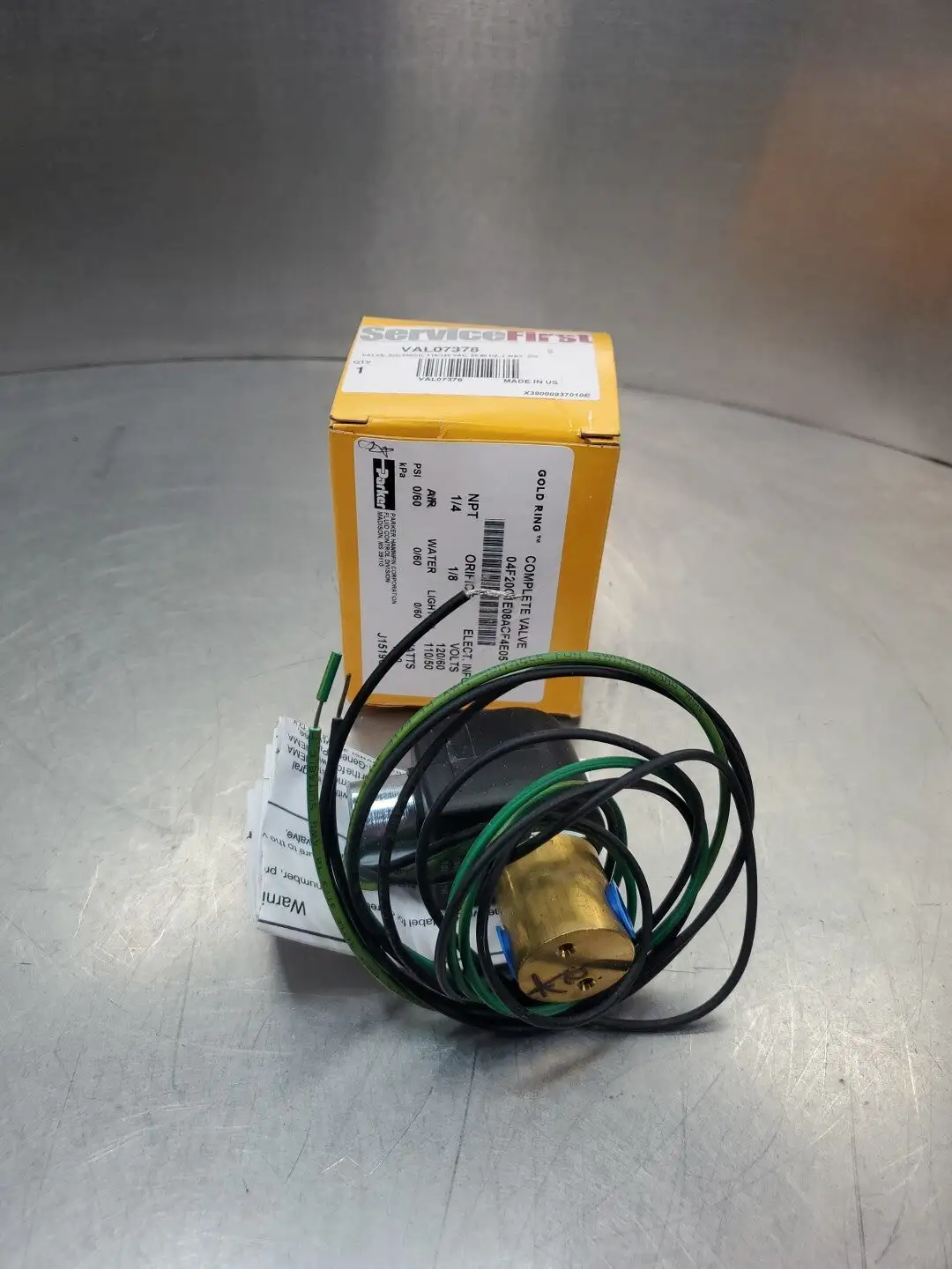 Parker 04F20C1E08ACF4E05 (110/120VAC) Gold Ring Solenoid Valve. 6E-13