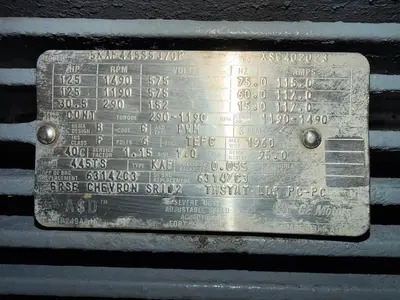 USED GE MOTORS 5KAF445SS370P