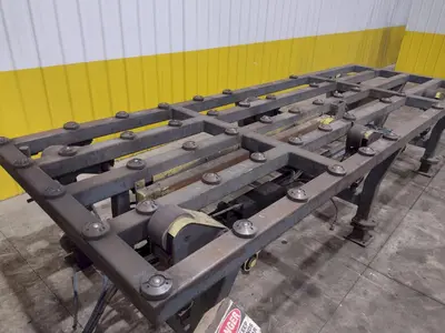 16' POWERED INFEED TABLE, USED FOR LOADING SHEETS IN A SHEAR / BRAKE: YOBRO #24335