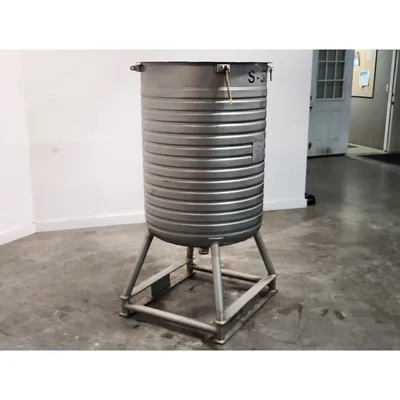 Used 100 Gallon Walker Jacketed 316Stainless Steel Vertical Portable Tank Kettle