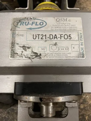 Tru-Flo UT21-DA-FO5 2” Pneumatic Actuator Sanitary Butterfly Valve 316SS