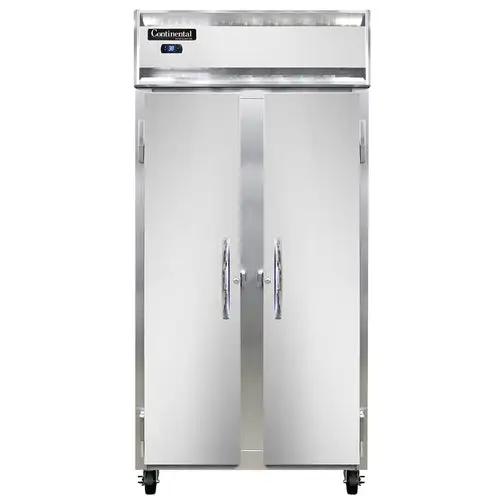 Continental 2RSESN 36 1/4" Two Section Reach In Refrigerator, (2) Left/right Hinge Solid Doors, 115v